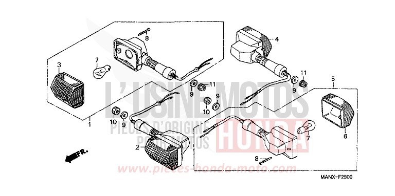 BLINKER von Dominator GRANADA BLUE METALLIC (B152E) von 1999
