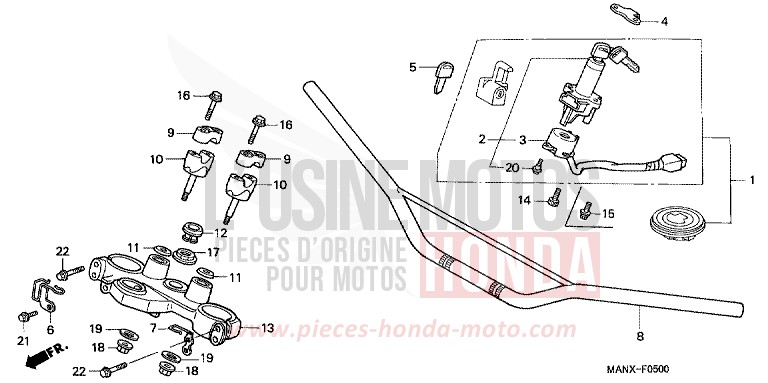 ROHRGRIFF/OBERE BRUECKE von Dominator MAGNA RED (R201) von 1999