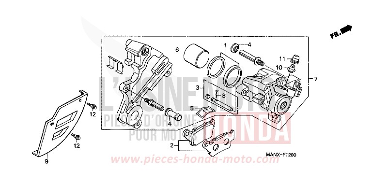HINTERRAD-BREMSSATTEL von Dominator MAGNA RED (R201) von 1999