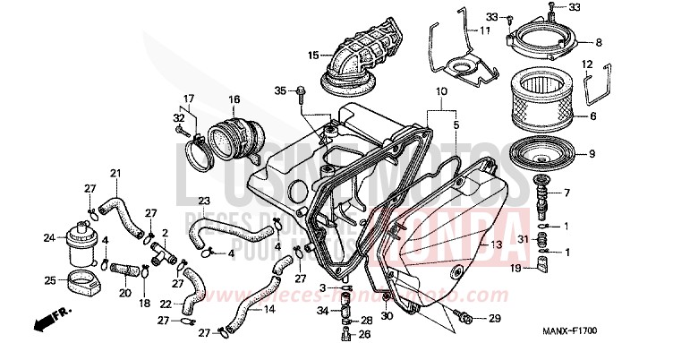 LUFTFILTER von Dominator MAGNA RED (R201) von 1999