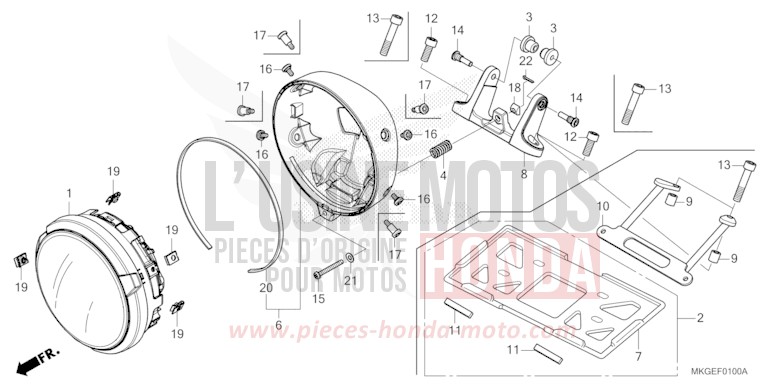 SCHEINWERFER von REBEL GRAPHITE BLACK (NHB01) von 2022