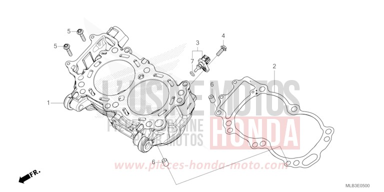 CYLINDRE von CB750A PEARL GLARE WHITE (NHB53) von 2023