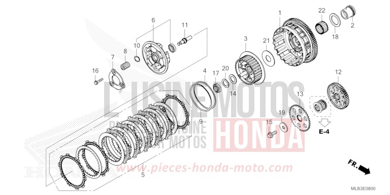 EMBRAYAGE von CB750A PEARL GLARE WHITE (NHB53) von 2023