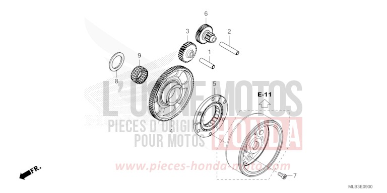 EMBRAYAGE DE DEMARRAGE von CB750A PEARL GLARE WHITE (NHB53) von 2023