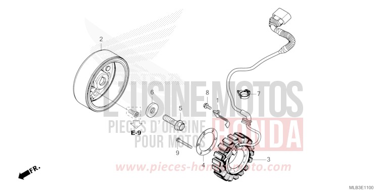 GENERATOR von CB750A MAT IRIDIUM GRAY METALLIC (NHC64) von 2023