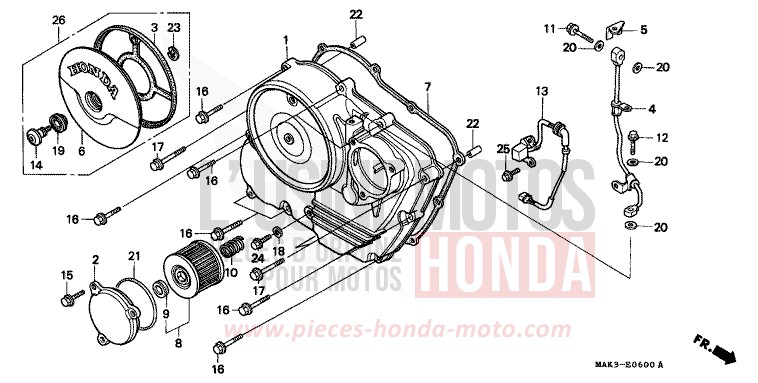 KURBELGEHAEUSEABDECKUNG von SLR PEARL SHINING YELLOW (Y124) von 1997