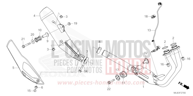 SILENCIEUX D'ECHAPPEMENT von CB750A MAT GOLDFINCH YELLOW (Y242) von 2023