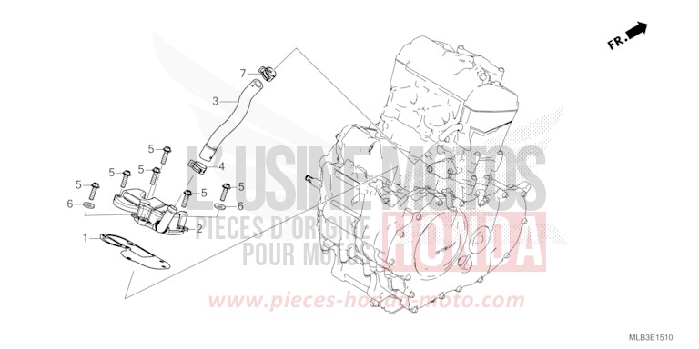 COUVERCLE DE RENIFLARD von CB750A MAT IRIDIUM GRAY METALLIC (NHC64) von 2023