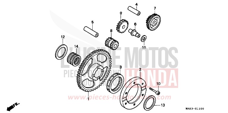 ANLASSERKUPPLUNG von SLR SPARKLING RED (R127) von 1997