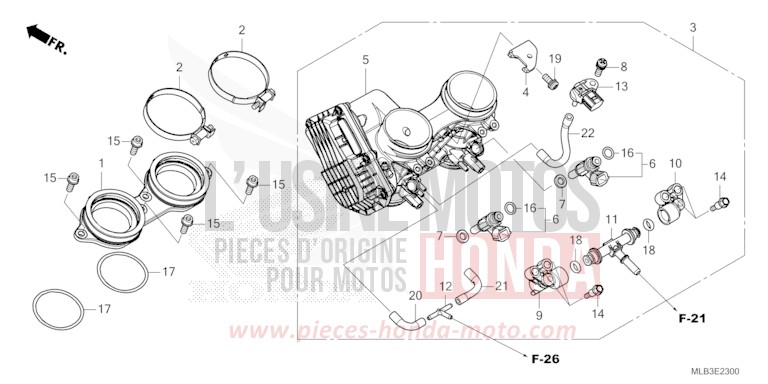CORPS DE PAPILLON von CB750A MAT IRIDIUM GRAY METALLIC (NHC64) von 2023