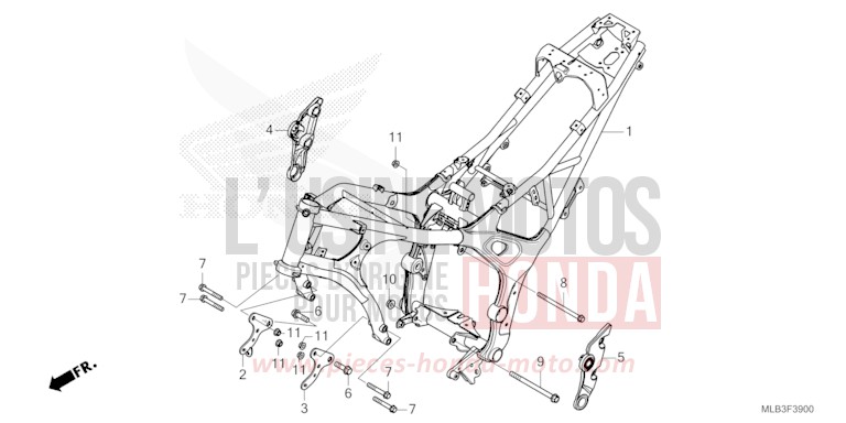 CARROSSERIE DE CHASSIS von CB750A MAT IRIDIUM GRAY METALLIC (NHC64) von 2023