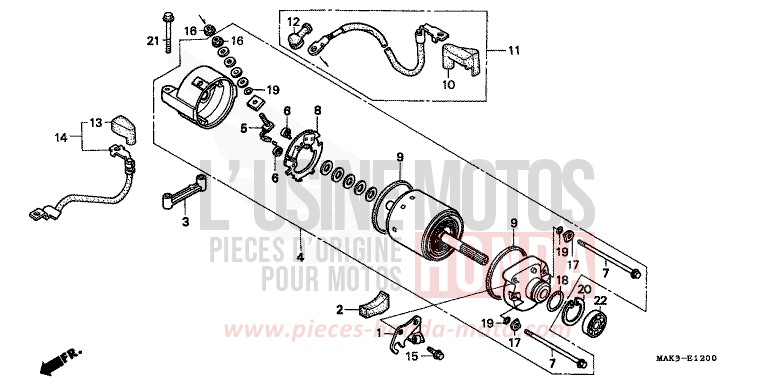 ANLASSER von SLR BEAK YELLOW (Y132) von 1998