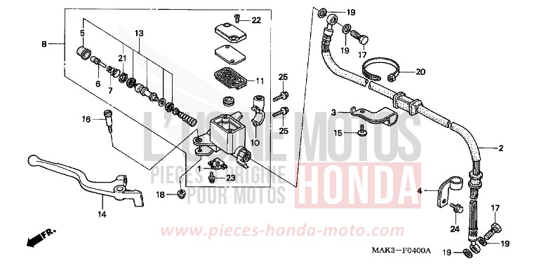 VORDERRADBREMSE von SLR BEAK YELLOW (Y132) von 1998