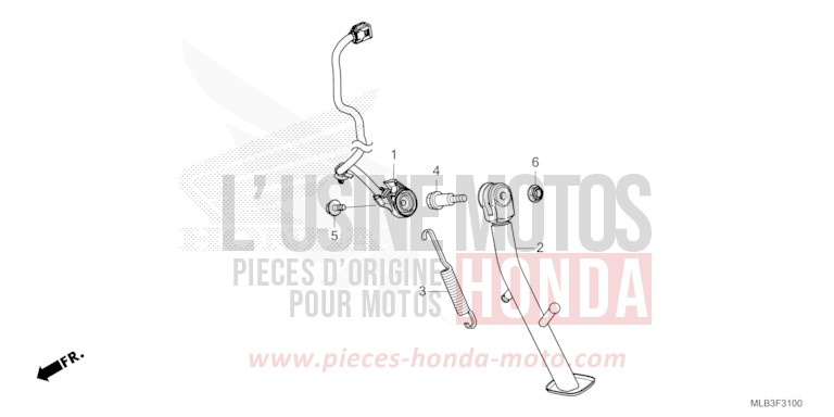 SEITENSTAENDER von CB750A PEARL GLARE WHITE (NHB53) von 2023