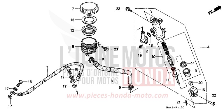 HAUPTBREMSE, HINTEN ZYLINDER von SLR CORSA GREEN (G163) von 1998
