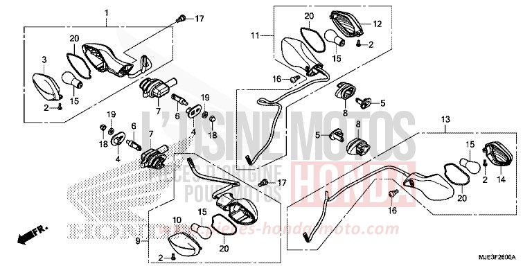 BLINKER von CBR650F MILLENNIUM RED (R263) von 2017