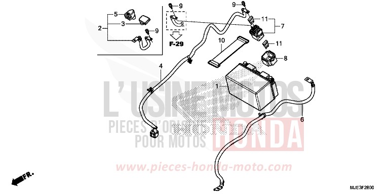BATTERIE von CBR650F MILLENNIUM RED (R263) von 2017