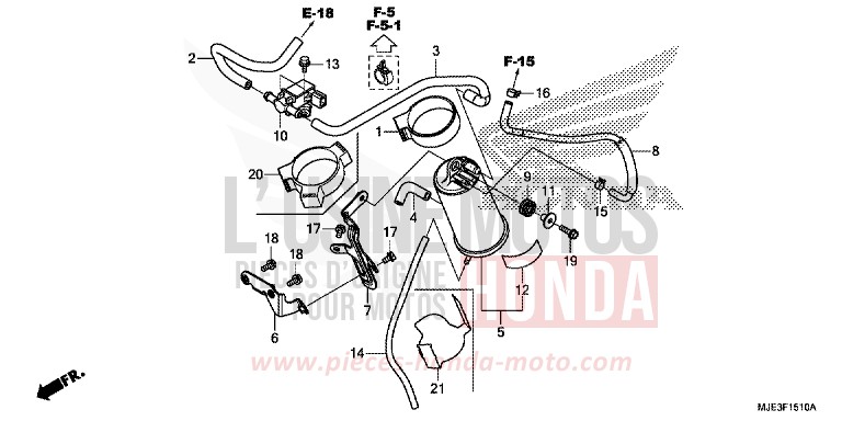 AKTIVKOHLEBEHAELTER von CBR650F PEARL METALLOID WHITE (NHA96) von 2017
