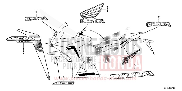 MARKE (4) von CBR650F PEARL METALLOID WHITE (NHA96) von 2017