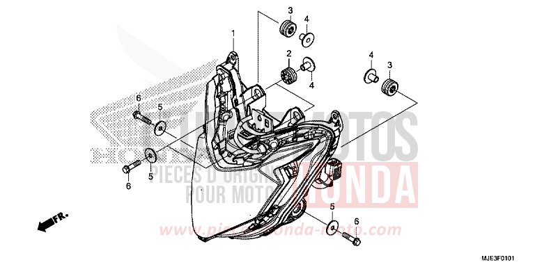 SCHEINWERFER (2) von CBR650F SWORD SILVER METALLIC (NHA95) von 2017