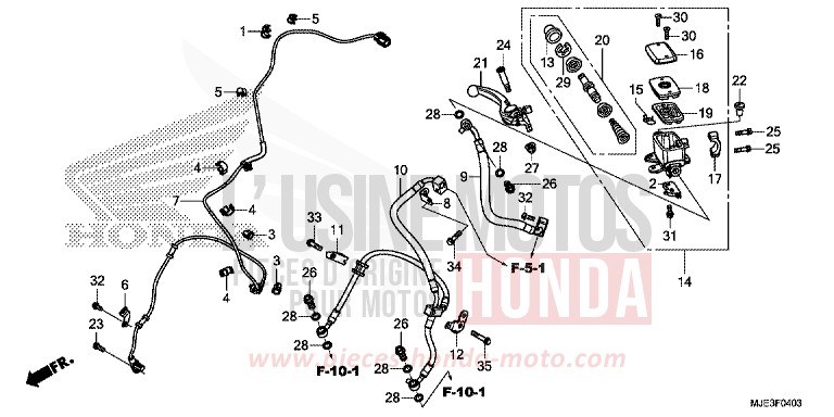 VORDERRADBREMSE (CBR650FA) (2) von CBR650F SWORD SILVER METALLIC (NHA95) von 2017