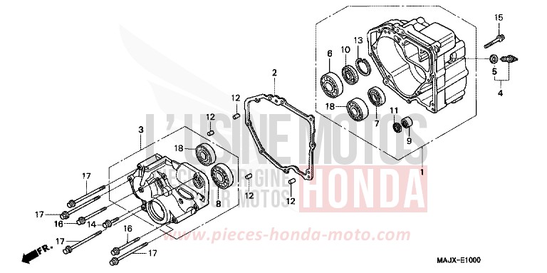 GEHAEUSE, HINTEN von Pan-European MIDDY BLUE METTALIC (B162) von 2000