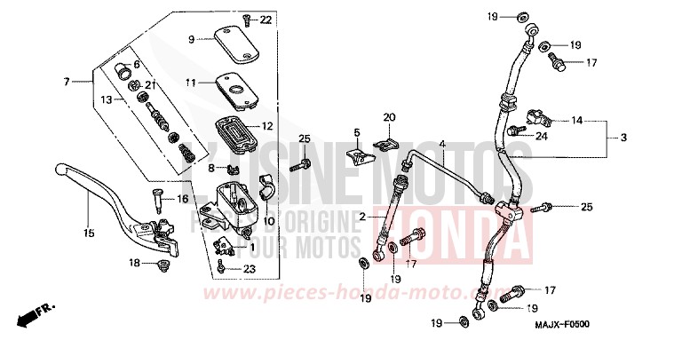 VORDERRADBREMSE (ST1100) von Pan-European MIDDY BLUE METTALIC (B162) von 2000