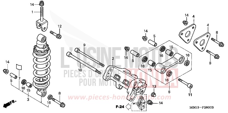 KISSEN, HINTEN von VFR800F ITALIAN RED (R157) von 1998