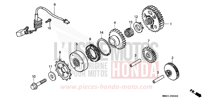 IMPULSGEBER von VFR800F MUTE BLACK METALLIC (NH359) von 1998