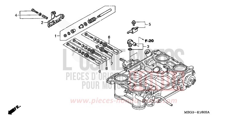 DROSSELKLAPPENGEHAEUSE (EINZELTEILE) von VFR800F MUTE BLACK METALLIC (NH359) von 1998