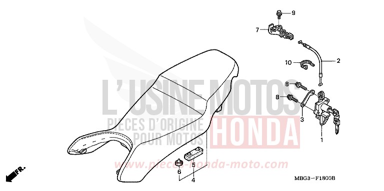 SITZ von VFR800F ITALIAN RED (R157E) von 1999