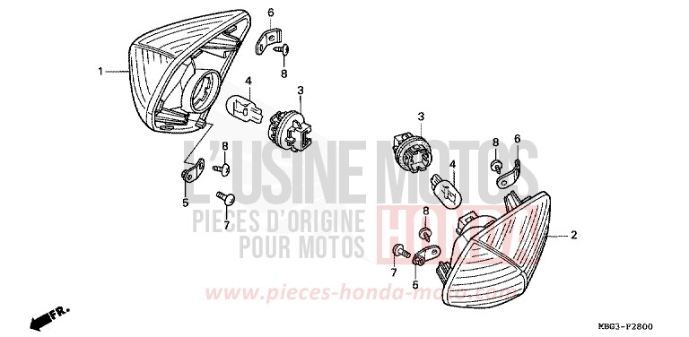 BLINKER von VFR800F ITALIAN RED (R157E) von 1999