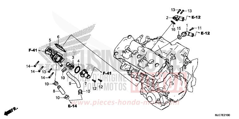 THERMOSTAT von CBR650F GRAND PRIX RED (R380) von 2018
