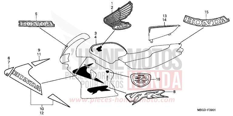MARKE (2) von VFR800F ITALIAN RED (R157E) von 1999