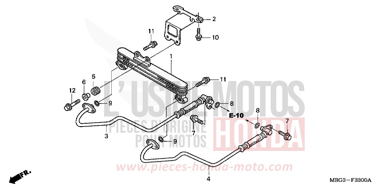 OELKUEHLER von VFR800F PEARL PRISM BLACK (NH418) von 1999
