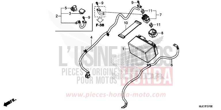 BATTERIE von CBR650F GRAND PRIX RED (R380) von 2018