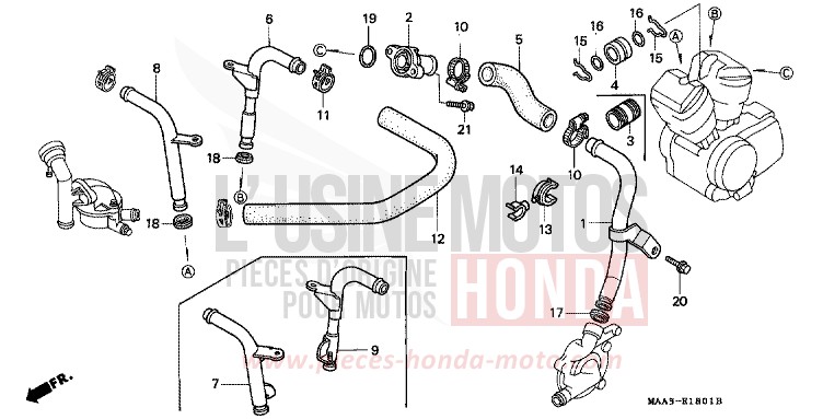 WASSERROHR (VT1100CV/CW/C2) von Shadow PEARL ROYAL MAGENTA (RP151A) von 1996