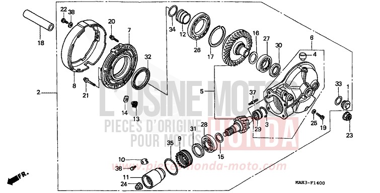 ANTRIEBSZAHNRAD von Shadow SCHWARZ (NH1) von 1999