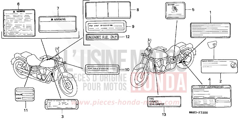 WARNETIKETT von Shadow SCHWARZ (NH1) von 1999