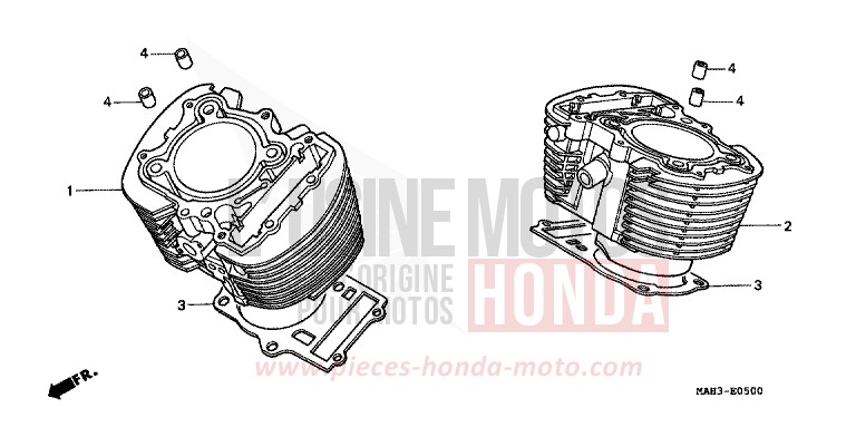 ZYLINDER von Shadow REARL SEDONA RED (R223) von 1999