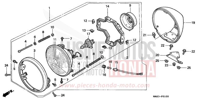 SCHEINWERFER von Shadow REARL SEDONA RED (R223) von 1999