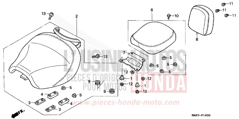 SITZ von Shadow REARL SEDONA RED (R223) von 1999