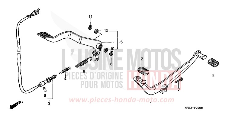 PEDAL von Shadow REARL SEDONA RED (R223) von 1999