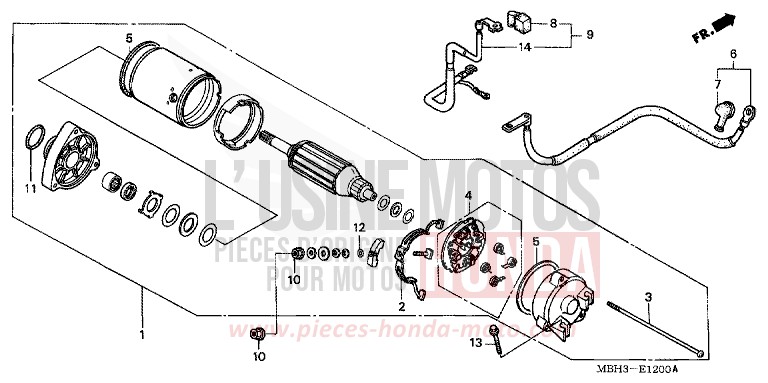 ANLASSER von Shadow REARL SEDONA RED (R223E) von 1999