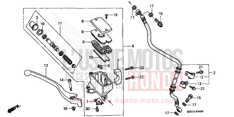 VORDERRADBREMSE von Shadow REARL SEDONA RED (R223E) von 1999