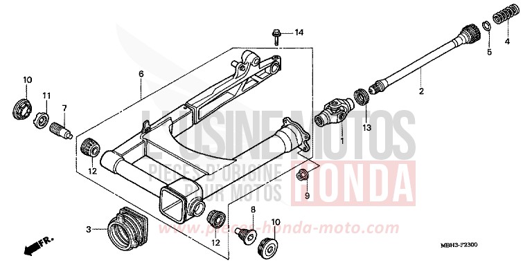 SCHWINGE von Shadow REARL SEDONA RED (R223E) von 1999