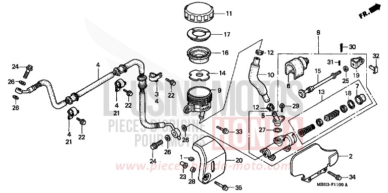 HAUPTBREMSZYLINDER, H. von Shadow SOMERSET ORANGE (R237A) von 1999