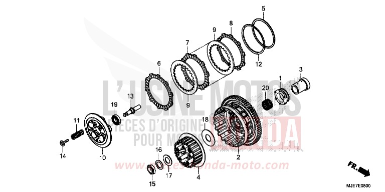 KUPPLUNG von CBR650F PEARL METALLOID WHITE (NHA96) von 2018