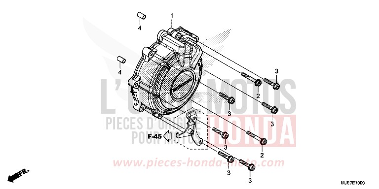 GENERATORABDECKUNG von CBR650F PEARL METALLOID WHITE (NHA96) von 2018
