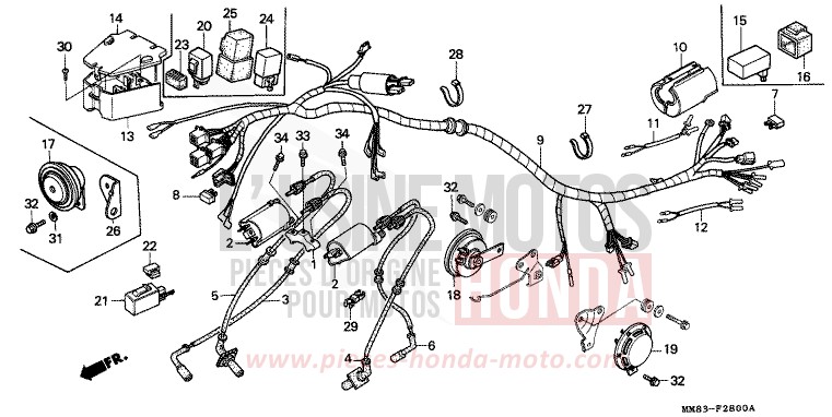 KABELBAUM/ ZUENDSPULE von Shadow CANDY SPECTRA RED (R176BA) von 1988